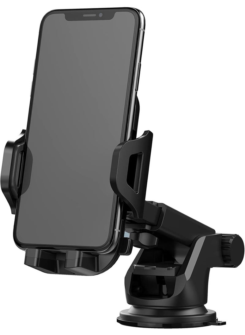 LAZOR 360 degrees Adjustable Car Phone Mount with Extendable adjustable and extendable arm & High-stability strong suction cup CH05, Black - Image 3